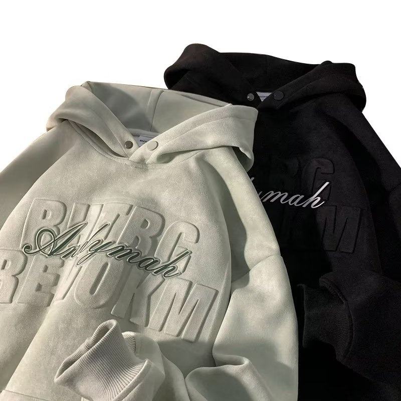 Hot Sell HeavyWeight Hoodie Custom Logo Embossing Hood Sweatshirt Hoodies for Men Custom 3D Embroidery Screen Print Hoodies