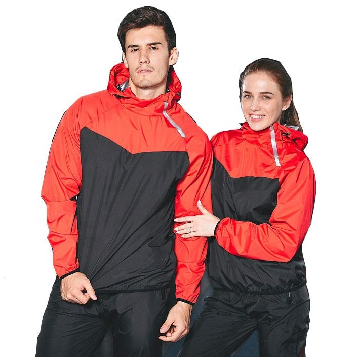 Custom Silver Coated Mans Women Sweat Sauna Suit Body Slimming Sweat Suit Running Gym Loss Weight Sweat Sauna Jacket and Pants