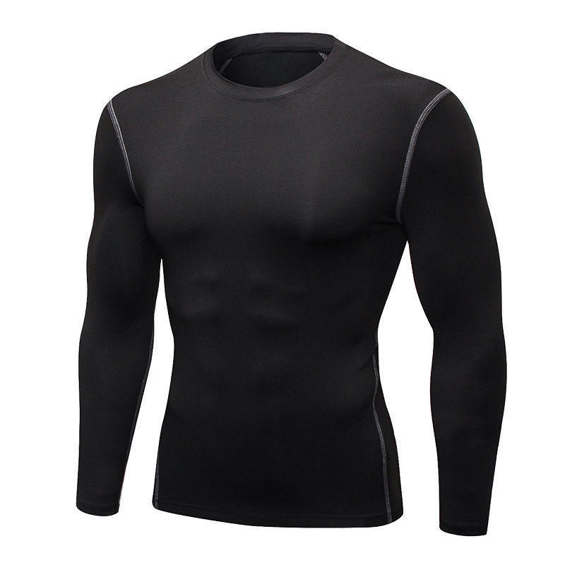 Men's Quick-Drying Compression Shirts for Sports Fitness, Multicolor Long-Sleeve Running, High-Elastic Base Layer Training