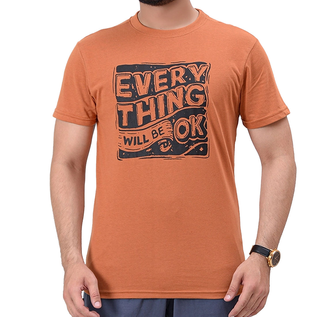 Stock Bulk Men's Slim Fit 100% Cotton Breathable Eco-Friendly Printed T-Shirt Summer Pure Color Streetwear